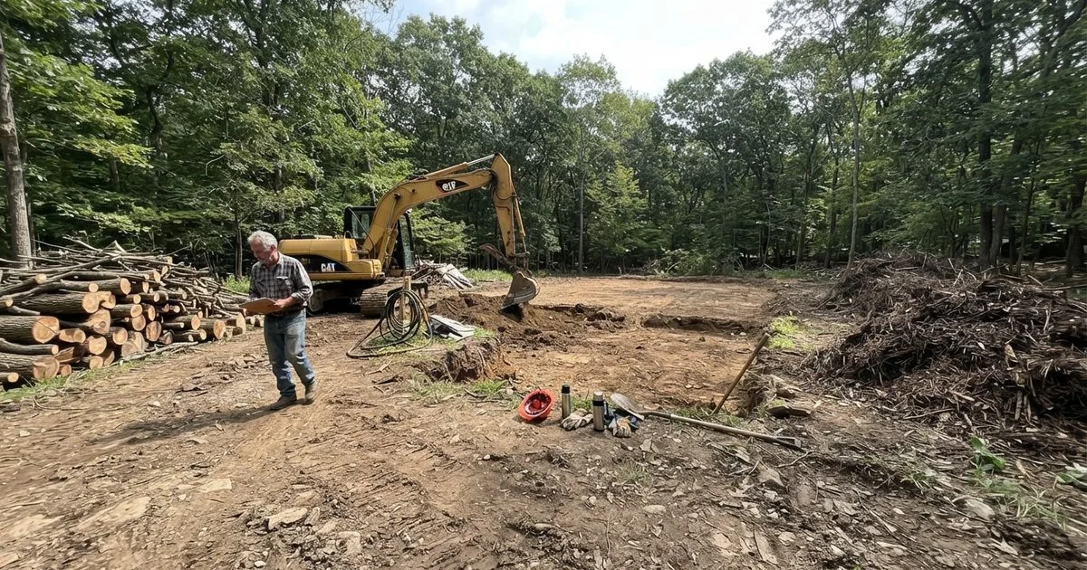 Land clearing before building, subdividing, or landscaping a property